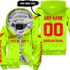 JUST BRAAAP IT – CUSTOM NAME RACING – HONDA – RED - FLEECE ZIP HOODIE
