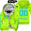 JUST BRAAAP IT – CUSTOM NAME RACING – HUSQVARNA – SKY BLUE - FLEECE ZIP HOODIE