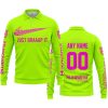 JUST BRAAAP IT – CUSTOM NAME RACING – HUSQVARNA – VIVID PINK - LONG SLEEVE POLO SHIRT