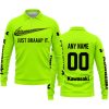 JUST BRAAAP IT – CUSTOM NAME RACING – KAWASAKI – BLACK - LONG SLEEVE POLO SHIRT