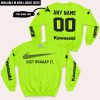 JUST BRAAAP IT – CUSTOM NAME RACING – KAWASAKI – BLACK - SWEATSHIRT