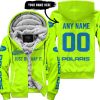 JUST BRAAAP IT – CUSTOM NAME RACING – POLARIS – BLUE - FLEECE ZIP HOODIE