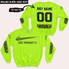 JUST BRAAAP IT – CUSTOM NAME RACING – ROCKSTAR – BLACK - SWEATSHIRT