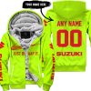 JUST BRAAAP IT – CUSTOM NAME RACING – SUZUKI – RED - FLEECE ZIP HOODIE