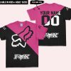 PREMIUM GIFT – CUSTOM NAME RACING  – BRIGHT PINK - T-SHIRT