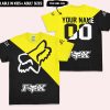 PREMIUM GIFT – CUSTOM NAME RACING  – YELLOW - T-SHIRT