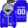 JUST BRAAAP IT – CUSTOM NAME RACING – ALPINESTARS – BLUE - FLEECE ZIP HOODIE