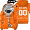 JUST BRAAAP IT – CUSTOM NAME RACING – ALPINESTARS – ORANGE - FLEECE ZIP HOODIE