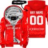 JUST BRAAAP IT – CUSTOM NAME RACING – ALPINESTARS – RED - FLEECE ZIP HOODIE