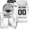 JUST BRAAAP IT – CUSTOM NAME RACING – ALPINESTARS – WHITE - FLEECE ZIP HOODIE