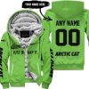 JUST BRAAAP IT – CUSTOM NAME RACING – ARCTIC-CAT – GREEN - FLEECE ZIP HOODIE