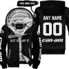 JUST BRAAAP IT – CUSTOM NAME RACING – CAN-AM – BLACK - FLEECE ZIP HOODIE