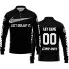 JUST BRAAAP IT – CUSTOM NAME RACING – CAN-AM – BLACK - LONG SLEEVE POLO SHIRT