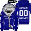 JUST BRAAAP IT – CUSTOM NAME RACING – CAN-AM – NAVY - FLEECE ZIP HOODIE