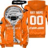 JUST BRAAAP IT – CUSTOM NAME RACING – CAN-AM – ORANGE - FLEECE ZIP HOODIE