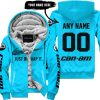 JUST BRAAAP IT – CUSTOM NAME RACING – CAN-AM – SKY BLUE - FLEECE ZIP HOODIE