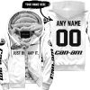 JUST BRAAAP IT – CUSTOM NAME RACING – CAN-AM – WHITE - FLEECE ZIP HOODIE