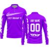 JUST BRAAAP IT – CUSTOM NAME RACING – FLY RACING – PURPLE - LONG SLEEVE POLO SHIRT