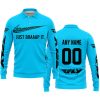 JUST BRAAAP IT – CUSTOM NAME RACING – FLY RACING – SKY BLUE - LONG SLEEVE POLO SHIRT