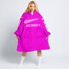 JUST BRAAAP IT – CUSTOM NAME RACING – FLY RACING – VIVID PINK - OODIE BLANKET HOODIE