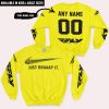 JUST BRAAAP IT – CUSTOM NAME RACING – FLY RACING – YELLOW - SWEATSHIRT
