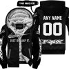 JUST BRAAAP IT – CUSTOM NAME RACING – FOX RACING – BLACK - FLEECE ZIP HOODIE