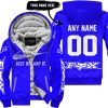 JUST BRAAAP IT – CUSTOM NAME RACING – FOX RACING – BLUE - FLEECE ZIP HOODIE
