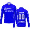 JUST BRAAAP IT – CUSTOM NAME RACING – FOX RACING – BLUE - LONG SLEEVE POLO SHIRT