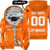 JUST BRAAAP IT – CUSTOM NAME RACING – FOX RACING – ORANGE - FLEECE ZIP HOODIE