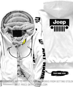 The Grinch - Limited Edition - Jeep - White - Fleece Zip Hoodie