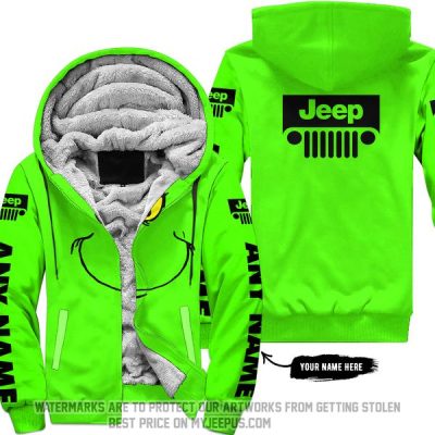 The Grinch - Limited Edition - Jeep - Vivid Green - Fleece Zip Hoodie