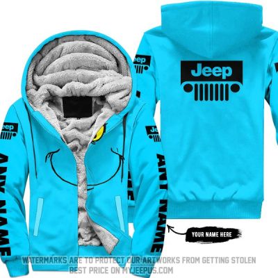 The Grinch - Limited Edition - Jeep - Sky Blue - Fleece Zip Hoodie