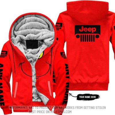 The Grinch - Limited Edition - Jeep - Red - Fleece Zip Hoodie