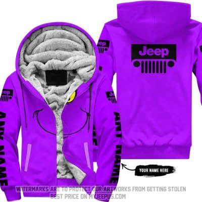The Grinch - Limited Edition - Jeep - Purple - Fleece Zip Hoodie