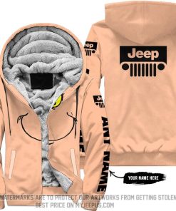 The Grinch - Limited Edition - Jeep - Peach Fuzz - Fleece Zip Hoodie