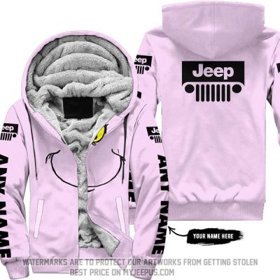 The Grinch - Limited Edition - Jeep - Fondant Pink - Fleece Zip Hoodie