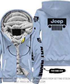The Grinch - Limited Edition - Jeep - Chambray Blue - Fleece Zip Hoodie