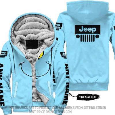 The Grinch - Limited Edition - Jeep - Baby Blue - Fleece Zip Hoodie