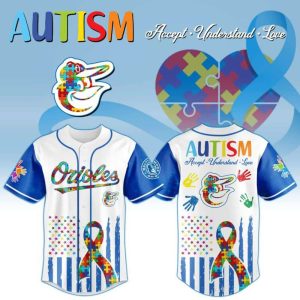 Baltimore Orioles x Special Autism Awareness Month-3D Baseball Jersey