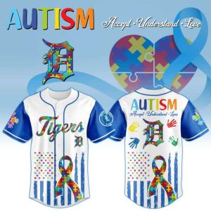 Detroit Tigers x Special Autism Awareness Month-3D Baseball Jersey