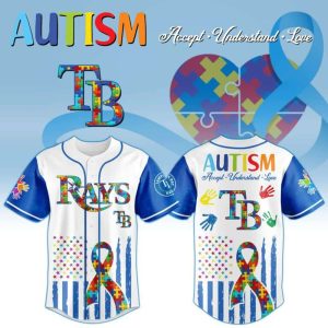 Tampa Bay Rays x Special Autism Awareness Month-3D Baseball Jersey