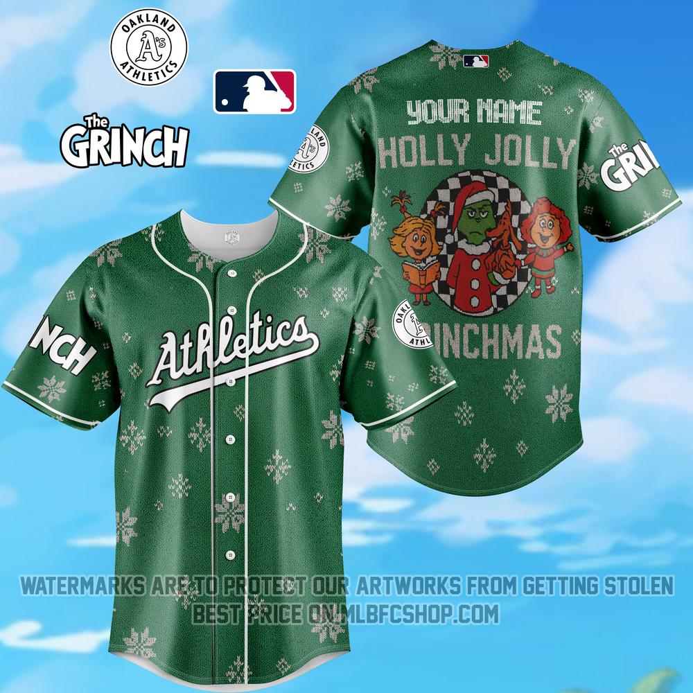 Limited Edition - Oakland Athletics - The Grinch - Holly Jolly Grinchmas