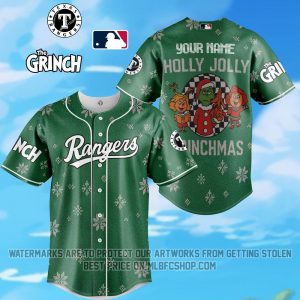 Limited Edition - Texas Rangers - The Grinch - Holly Jolly Grinchmas