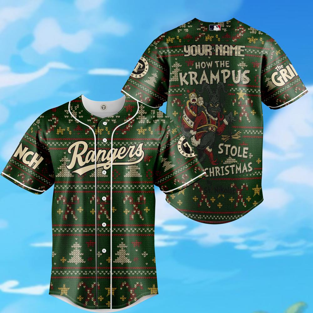 Limited Edition - Texas Rangers - The Grinch - How The Krampus Stole Christmas
