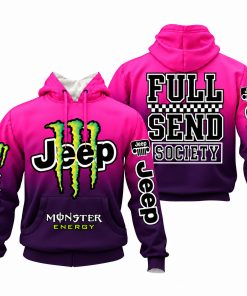 Jeep x Monster Energy Full Send Society Hoodie – Pink Purple Gradient