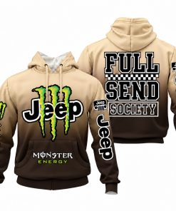 Jeep x Monster Energy Full Send Society Hoodie – Sand Espresso Gradient