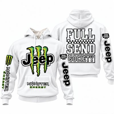 Jeep x Monster Energy Full Send Society Hoodie – White