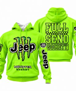 Jeep x Monster Energy Full Send Society Hoodie – Neon Lime